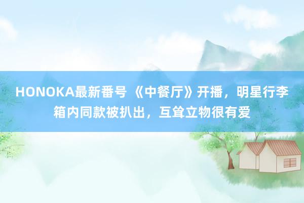 HONOKA最新番号 《中餐厅》开播，明星行李箱内同款被扒出，互耸立物很有爱