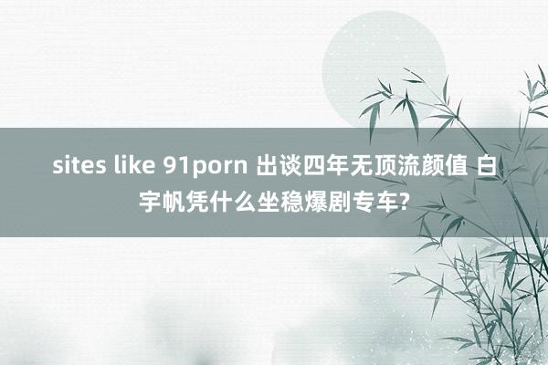 sites like 91porn 出谈四年无顶流颜值 白宇帆凭什么坐稳爆剧专车?