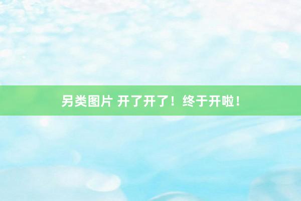 另类图片 开了开了！终于开啦！